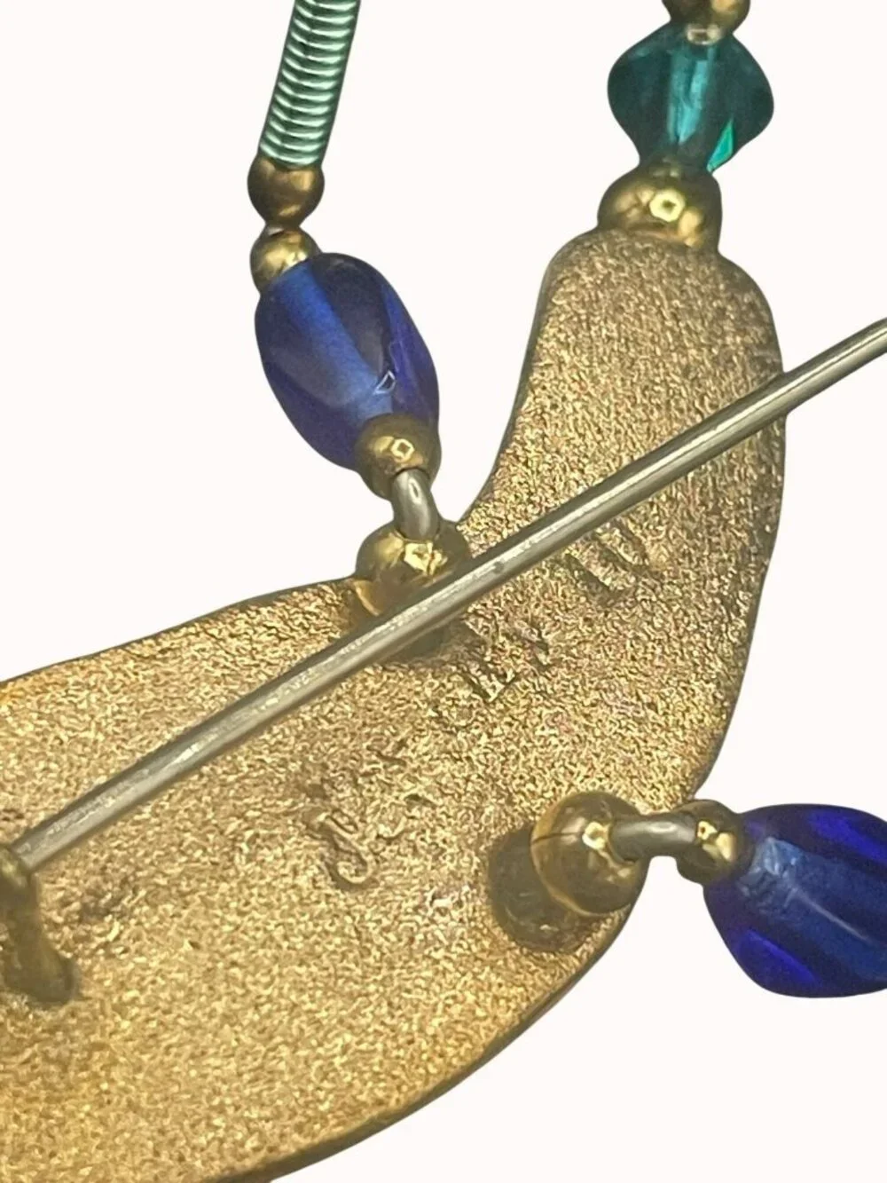 Cynthia Chuang & Erh-Ping Hand-Made Porcelain Chameleon Lizard Brooch Pin